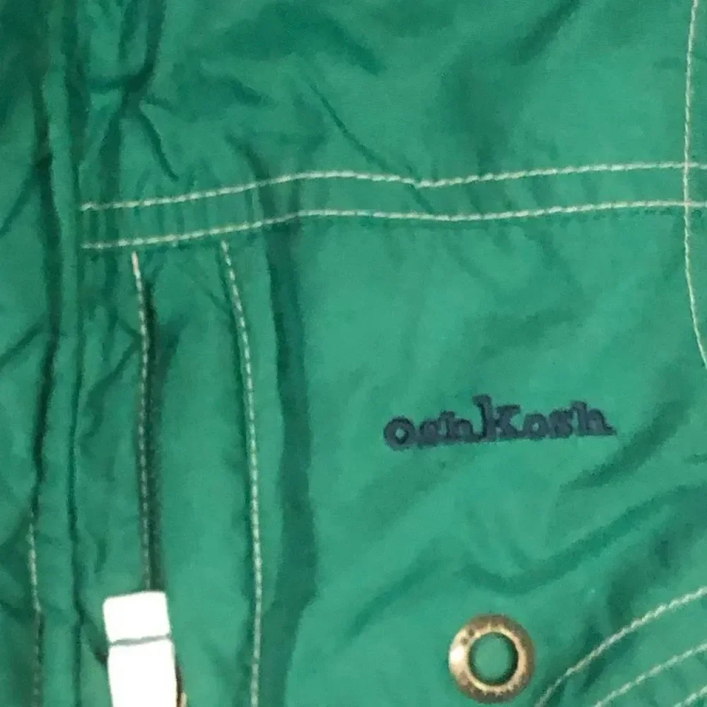 Boys OshKosh B'gosh Snowsuit Size 12M Forest Green and White Snow Set 2 Pieces